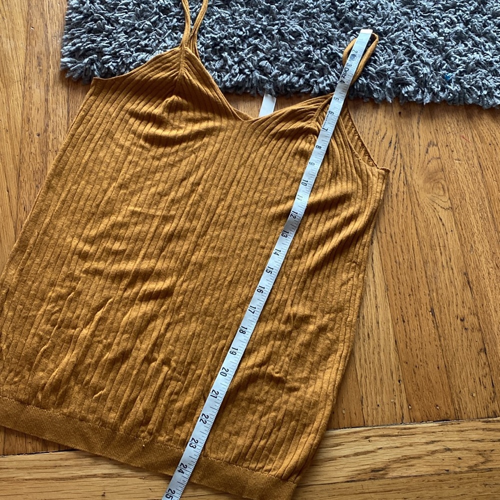 Meadow Rue Mustard Ribbed Tank Top - Picture 10 of 10